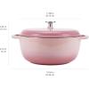 imageAmazon Basics Cast Iron Dutch Oven Pot with Lid Enameled Round Dual Handles HeavyDuty Large 73quart BluePink