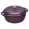 imageAmazon Basics Cast Iron Dutch Oven Pot with Lid Enameled Round Dual Handles HeavyDuty Large 73quart BluePurple
