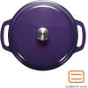 imageAmazon Basics Cast Iron Dutch Oven Pot with Lid Enameled Round Dual Handles HeavyDuty Large 73quart BluePurple