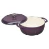 imageAmazon Basics Cast Iron Dutch Oven Pot with Lid Enameled Round Dual Handles HeavyDuty Large 73quart BluePurple
