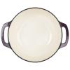 imageAmazon Basics Cast Iron Dutch Oven Pot with Lid Enameled Round Dual Handles HeavyDuty Large 73quart BluePurple