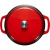 imageAmazon Basics Cast Iron Dutch Oven Pot with Lid Enameled Round Dual Handles HeavyDuty Large 73quart BlueRed