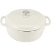 imageAmazon Basics Cast Iron Dutch Oven Pot with Lid Enameled Round Dual Handles HeavyDuty Large 73quart BlueWhite
