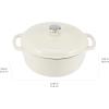imageAmazon Basics Cast Iron Dutch Oven Pot with Lid Enameled Round Dual Handles HeavyDuty Large 73quart BlueWhite