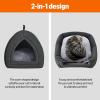 imageAmazon Basics Cat Cave Bed 2in1 Foldable House for Indoor Cats with Washable Cushion and NonSlip Base 15 x 15 Inches SmallS151515