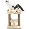 imageAmazon Basics Cat Condo Tower with Hammock Bed and Scratching PostEasy to AssemblePlush HammockInteractive Hanging Ball Durable Sisal Scratch Posts for Indoor Cats 158 x 158 x 197 Inches GrayBeige