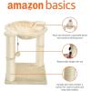 imageAmazon Basics Cat Condo Tower with Hammock Bed and Scratching PostEasy to AssemblePlush HammockInteractive Hanging Ball Durable Sisal Scratch Posts for Indoor Cats 158 x 158 x 197 Inches GrayBeige