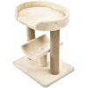 imageAmazon Basics Cat Condo Tower with Hammock Bed and Scratching PostEasy to AssemblePlush HammockInteractive Hanging Ball Durable Sisal Scratch Posts for Indoor Cats 158 x 158 x 197 Inches GrayBeige