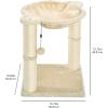 imageAmazon Basics Cat Condo Tower with Hammock Bed and Scratching PostEasy to AssemblePlush HammockInteractive Hanging Ball Durable Sisal Scratch Posts for Indoor Cats 158 x 158 x 197 Inches GrayBeige