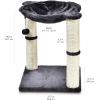 imageAmazon Basics Cat Condo Tower with Hammock Bed and Scratching PostEasy to AssemblePlush HammockInteractive Hanging Ball Durable Sisal Scratch Posts for Indoor Cats 158 x 158 x 197 Inches GrayGray