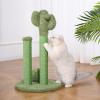 imageAmazon Basics Cat Scratcher  Indoor Cactus Triple Posts Cat ampamp Kittens Scratching Post with Dangling Ball Small 224quotH  GreenLarge  27 H