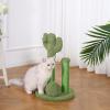 imageAmazon Basics Cat Scratcher  Indoor Cactus Triple Posts Cat ampamp Kittens Scratching Post with Dangling Ball Small 224quotH  GreenSmall  224 H