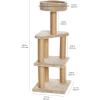 imageAmazon Basics Cat Tree  Indoor Cat ampamp Kittens MultiLevel Climbing Activity Tower with Scratching Posts Medium 315quotH  BeigeLarge