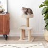 imageAmazon Basics Cat Tree  Indoor Cat ampamp Kittens MultiLevel Climbing Activity Tower with Scratching Posts Medium 315quotH  BeigeMedium