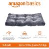 imageAmazon Basics Cat and Dog Bed and Crate Pad Machine Washable Indoor 23 x 18 x 25 inches Gray23 in
