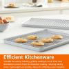 imageAmazon Basics Ceramic Nonstick Baking Sheets ampamp Cooling Rack Set NonToxic Half Sheet Size 2Pack GrayGray