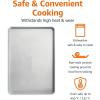 imageAmazon Basics Ceramic Nonstick Baking Sheets ampamp Cooling Rack Set NonToxic Half Sheet Size 2Pack GrayGray