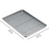 imageAmazon Basics Ceramic Nonstick Baking Sheets ampamp Cooling Rack Set NonToxic Half Sheet Size 2Pack GrayGray