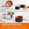 imageAmazon Basics Ceramic Nonstick Baking Sheets and Pans Bakeware Set NonToxic 5Piece Set Copper ColorBrown
