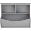 imageAmazon Basics Childrens 3 Shelf MultiFunctional Bookcase and Toy Storage Bin  Grey 1484quotD x 3125quotW x 2456quotHGrey