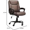 imageAmazon Basics Classic Puresoft PU Padded MidBack Height Adjustable Office Computer Desk Chair with Armrest 26quotD x 2375quotW x 42quotH BlackBrown
