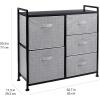 imageAmazon Basics Closet Organizer Drawers with 5Fabric Storage Units WhiteBlack