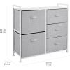 imageAmazon Basics Closet Organizer Drawers with 5Fabric Storage Units WhiteWhite