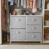 imageAmazon Basics Closet Organizer Drawers with 5Fabric Storage Units WhiteWhite