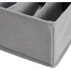 imageAmazon Basics Cloth Drawer Storage Organizer Boxes for Socks Underwear and Baby Items Set of 6 GrayPack of 2