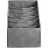 imageAmazon Basics Cloth Drawer Storage Organizer Boxes for Socks Underwear and Baby Items Set of 6 GrayPack of 2