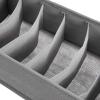 imageAmazon Basics Cloth Drawer Storage Organizer Boxes for Socks Underwear and Baby Items Set of 6 GrayPack of 2