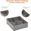 imageAmazon Basics Cloth Drawer Storage Organizer Boxes for Socks Underwear and Baby Items Set of 6 GraySet of 4