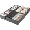 imageAmazon Basics Cloth Drawer Storage Organizer Boxes for Socks Underwear and Baby Items Set of 6 GraySet of 4