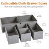imageAmazon Basics Cloth Drawer Storage Organizer Boxes for Socks Underwear and Baby Items Set of 6 GraySet of 6