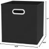 imageAmazon Basics Collapsible Cube Storage Organizer Bins 6Pack 105 x 105 x 11 inches Light GreyBlack