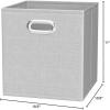 imageAmazon Basics Collapsible Cube Storage Organizer Bins 6Pack 105 x 105 x 11 inches Light GreyLight Grey