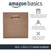 imageAmazon Basics Collapsible Cube Storage Organizer Bins 6Pack 105 x 105 x 11 inches Light GreyTaupe