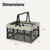 imageAmazon Basics Collapsible Plastic Grocery Shopping Baskets with Handles 3 Pack 66 gallon Green