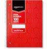 imageAmazon Basics College Ruled Wirebound Spiral Notebook 70 Sheet  5Pack Assorted Lattice Pattern ColorsAssorted Sunburst Pattern