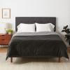 imageAmazon Basics Comforter Blanket TwinTwin XL Reversible Lightweight Microfiber All Season Blanket BlackGreyBlack  Grey