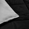 imageAmazon Basics Comforter Blanket TwinTwin XL Reversible Lightweight Microfiber All Season Blanket BlackGreyBlack  Grey