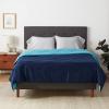 imageAmazon Basics Comforter Blanket TwinTwin XL Reversible Lightweight Microfiber All Season Blanket BlackGreyNavy  Sky Blue