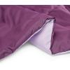 imageAmazon Basics Comforter Blanket TwinTwin XL Reversible Lightweight Microfiber All Season Blanket BlackGreyPlum  Light Purple