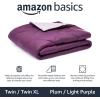 imageAmazon Basics Comforter Blanket TwinTwin XL Reversible Lightweight Microfiber All Season Blanket BlackGreyPlum  Light Purple