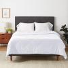 imageAmazon Basics Comforter Blanket TwinTwin XL Reversible Lightweight Microfiber All Season Blanket BlackGreyWhite