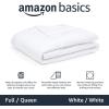 imageAmazon Basics Comforter Blanket TwinTwin XL Reversible Lightweight Microfiber All Season Blanket BlackGreyWhite