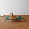imageAmazon Basics Cooling Breathable Elevated Dog Bed with Metal Frame for Small Dogs 36 x 22 x 75 Inch GreenGreen