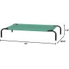 imageAmazon Basics Cooling Breathable Elevated Dog Bed with Metal Frame for Small Dogs 36 x 22 x 75 Inch GreenGreen