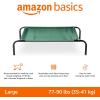 imageAmazon Basics Cooling Breathable Elevated Dog Bed with Metal Frame for Small Dogs 36 x 22 x 75 Inch GreenGreen