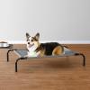 imageAmazon Basics Cooling Breathable Elevated Dog Bed with Metal Frame for Small Dogs 36 x 22 x 75 Inch GreenGrey